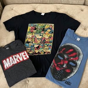 Marvel t-shirts lot L